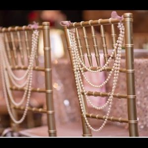 40 Ivory Pearl Garland Chairbacks-wedding